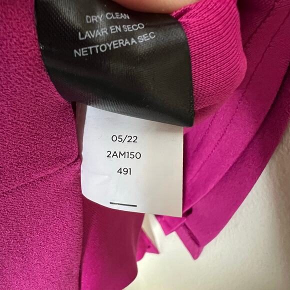 Tahari ASL Star Neck Sheath Dress 4 Womens Wild Berry Knee Length Work Career - Picture 10 of 11